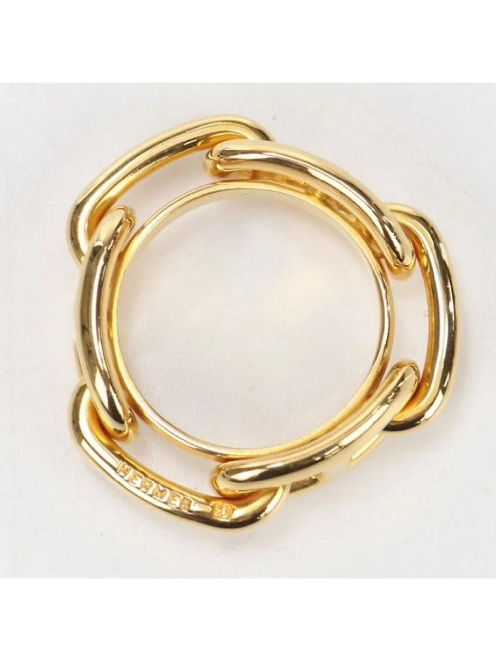 ★SOLD★ Hermes Chaine D'ancre Scarf Ring Metal - Picture 2 of 6